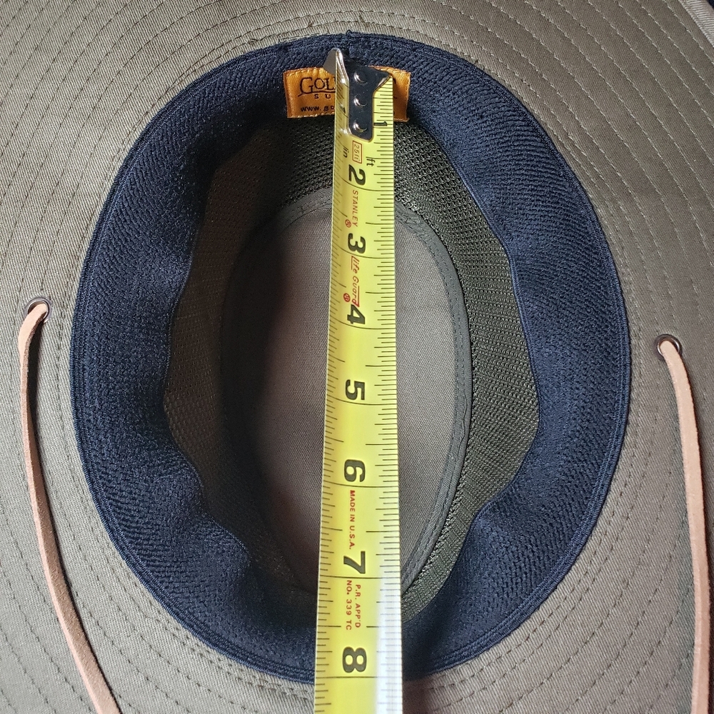 Goldcoast Sunwear 'Stream' Pike Crown Mesh Safari Hat in OD Green - One Size - Picture 9 of 16